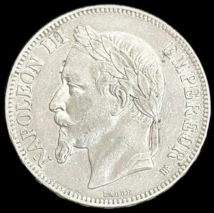 1867�N BB �V���o�[ �t�����X 5�t���� �i�|���I��3�� �R�C�� �X�g���X�u�[��������