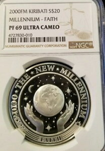 2000�N �L���o�X �V���o�[ $20 �~���j�A�� �t�F�C�X NGC PF 69 �E���g�� �J���I �|�b�v 5 ��!