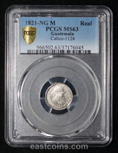 PCGS MS63 1821 NG M �O�A�e�}���Y��� 1/2 �{���A�u���X�g�z���C�g�~���[�\��