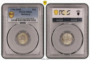 �n���u���N �h�C�c 1�V�����O �N�[�����g �V���o�[ UNC �R�C�� 1794�N KM#456 PCGS MS63