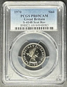 1970 �N�v���[�t �O���[�g�u���e�� �X�R�b�g Rev 1 �V�����O PCGS PR-69 CAM�A�g�b�v�|�b�v�A2 ���� 1 ��!