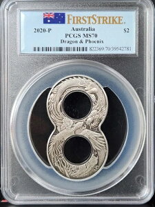 ���̎����ƖP�� 2020-P 2�h�� �I�[�X�g�����A 2�I���X ��� PCGS MS70 FS