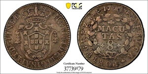 �A���S�� �}���A1�� ��� 1796�N 8�}�N�^�X ���s����25,000�� PCGS VF35 �ō��O���[�h KM34(9)