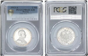 �v���C�Z�� 2�}�[�N 1913-A ���B���w����2���BPCGS PR64CAM 106957
