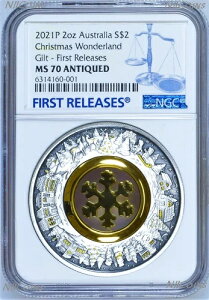 2021�N �N���X�}�X�����_�[�����h 2�I���X �V���o�[�A���e�B�[�N�R�C�� NGC MS 70 FR