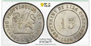 ���F�l�c�B�A�B�v���L�O15�Z���e�V�~ 1848-ZV MS65 PCGS�A���F�l�c�B�A�����ǁAKM801�B