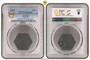 �W�u�` ���A 50 �Z���`���[�g�� UNC �R�C�� 1920 �N Lec#95 �V�����u�� �h�D �R�}�[�X PCGS