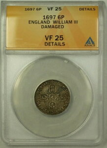 1697�N �C���O�����h 6�y���X��� �E�B���A��3�� ANACS VF 25 �ڍהj������