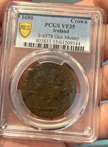 1690�N �A�C�������h 1�N���E���K���}�l�[ �W�F�[���Y2�� PCGS VF 35