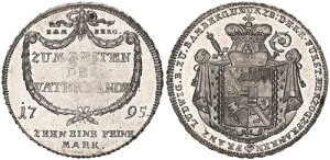 �o���x���N�A1 �^�[���[���� 1795 Franz Ludwig Von Erthal 1779-1795 vz+/vz-st 114970