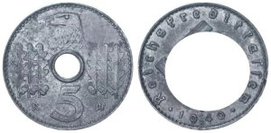 Reichskreditkassen 5 Pfennig 1940 B �אڒn�� J.618 Ss-Vz, Kl.Rf. 118757