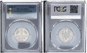 1 DM �L�O�R�C�� 1966 F �|���b�V���v���[�g PCGS PR67 94700