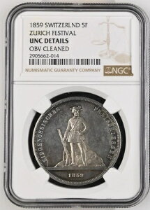 �X�C�X 1859�N �`���[���b�q 5�t���� �ˌ� �^�[���[ NGC UNC �ڍׁA�� 6k