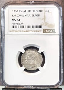 1964 ���N�Z���u���N �V���o�[ 20 �t���� �G�b�Z�C NGC MS 64 ���ɒ������p�^�[��