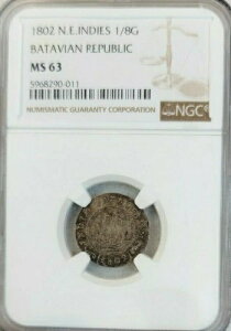 1802�N �I�����_�̓��C���h ��� 1/8 �O���f�� �o�^�r�A���a�� NGC MS 63 ��
