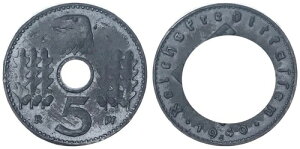 Reichskreditkassen 5 Pfennig 1940 J Nebengebiete J.618 ���A Mzz�B 118754