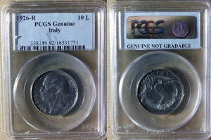 �C�^���A�F1926R 10���� AU-UNC �g�[���G���A ���� #68.1 �ؖ��� PCGS CT69