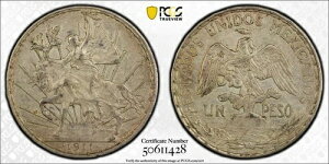 1911�N PCGS AU50 �����O���C ���L�V�R �V���o�[ 1�A���y�\�u�Ɨ��ւ̋��сv#52224A