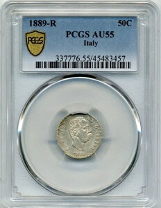 1889-R 50 �`�F���e�V�~ �C�^���A�A�E���x���g 1 �� - PCGS AU 55
