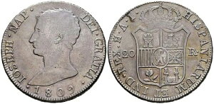 �z�Z�E�i�|���I�� (1808-1813)�B 20���A���B (Ar.27.21g/39mm)�B 1809�N�A�}�h���b�h�B�����B (�J��