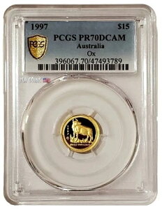 1997�N 1/10�I���X �S�[���h $15 �I�[�X�g�����A �N�N �V���[�Y1 PCGS PF70DCAM �R�C���B