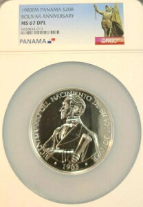 1983�N �p�i�} �V���o�[ 20�o���{�A �{���o���L�O NGC MS 67 DPL ���s������ ��