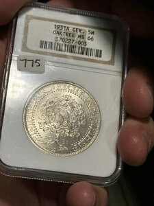 NGC MS66 �h�C�c 5 �}�[�N 1931 �I�[�N�̖�