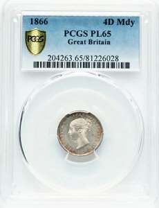 �C�M���X - 1866�N ���B�N�g���A4�y���X - PCGS PL65 - �������W�{ - MTG 4,158