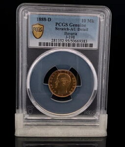 PCGS 1888 D �{���X�N���b�` AU �ڍ� �o�C�G���� 10 Mk �}�[�N ���� �L���O�E�I�b�g�[