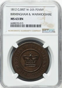 �C�M���X - 1812 �N�o�[�~���K�� & �E�H���b�N�V���[ �y�j�[ �g�[�N�� - NGC MS63 BN - �f���炵��!