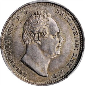 �C���O�����h �E�B���A��4�� 1834�N 1�V�����O�d�� PCGS�F�� �`���C�X ������ MS63
