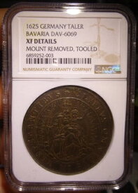 1625年 ドイツ バイエルン ターラー DAV 6069 - 銀貨 - NGC XF 詳細