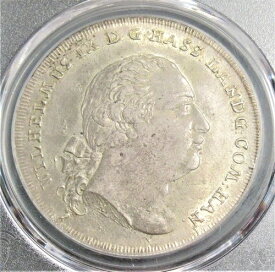 ドイツ: ヘッセン＝カッセル 1794-FH シルバー ターラー Dav-2305 PCGS AU-55。