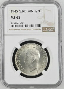 �C�M���X - 1945 �N�W���[�W 6 ���V���o�[ 1/2 �N���E�� - NGC MS65 FINEST @ NGC TOP POP!