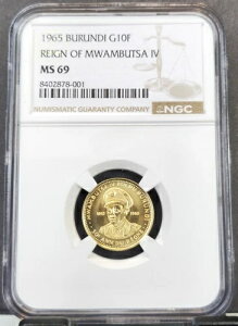 1965 �u�����W �S�[���h 10 �t���� �������u�c�@ IV NGC MS 69 ���A �g�b�v �|�b�v