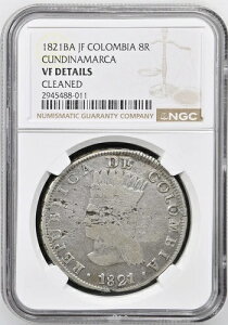 1821 Ba JF �R�����r�A �N���f�B�i�}���J 8���A�� ��� �{�S�^������ NGC VF-�ڍ�