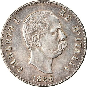 [#217133] �R�C���A�C�^���A�A�E���x���g1���A50 Centesimi�A1889�N�A���[�}�AMS�A�V���o�[�AKM:26