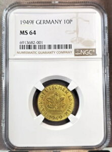 1949�N �h�C�c 10 �t�F�j�O�X �I�[�N�c�� NGC MS 64 ���Ɋ� �g�b�v�|�b�v