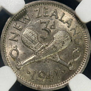 �j���[�W�[�����h�B1941�N�A3�y���X�A��� - NGC AU58 - KGVI�A�N���X�p�g�D�A�L�[�f�[�g