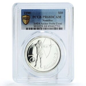 �i�~�r�A 10�h�� �C���f�B�y���f���X�E�A�[�`���[ ESSAI X#E4 PR68 PCGS ��� 1990�N
