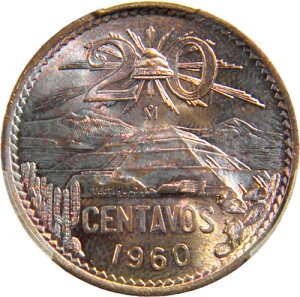 ���L�V�R �G�X�^�h�X �E�j�h�X 20 �Z���^�{�X 1960-Mo PCGS MS65RB (06-14)