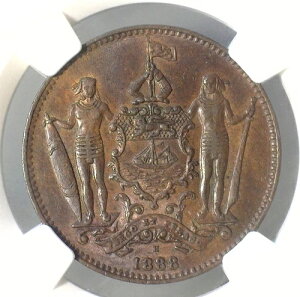 �C�M���X�̖k�{���l�I 1888H NGC MS 62 BN (KM#2)