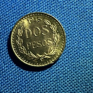 1945�N ���L�V�R 2�y�\ �S�[���h�R�C�� Dos Peso - 90% �S�[���h-gem �R�C��-
