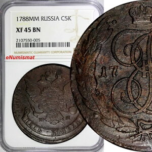 ���V�A �G�J�`�F���[�i2�� ���� 1788�N MM 5�R�y�C�J NGC XF45 BN ���b�h �~���g C# 59.6 (05)