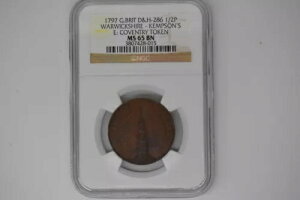 �E�H���b�N�V���[�B 1797 �P���v�\���� 1/2 �y�j�[ �g�[�N�� NGC-MS65 �u���E���ADH-286�B