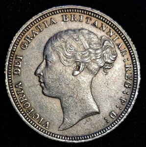 1881�N - �p�� - 6�y���X - �r�N�g���A���� - .925 �V���o�[ - �킸���ɗ��� KM:#757