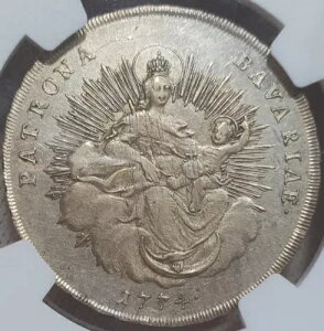 NGC Bavaria 1774 AU-58 1/2 �^�[���[ �V���o�[ �h�C�c �}�h���i�ƃC�G�X���A�^�C�v-