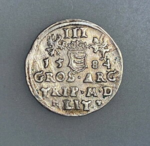 �|�[�����h ���g�A�j�A 3 Groszy 1584 ���B���j���X�BStephen Bathory(1576?1586) aXF