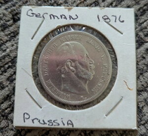 1876�N �h�C�c �v���C�Z�� 5�}���N - 27.77g .900 ����