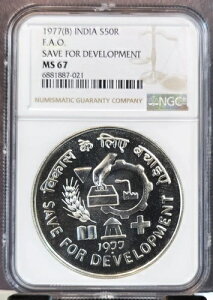 1977�N �C���h ��� 50���s�[ S50P �J����T�� NGC MS 67 �󏭕��